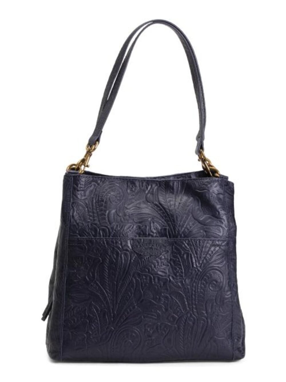 AMERICAN LEATHER CO. Leather Austin Triple Entry Bucket Bag